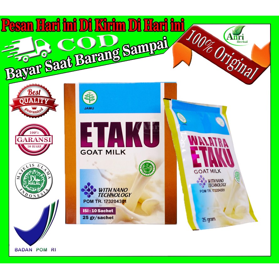 

Walatra Etaku Goat Milk With Nano Technology, Susu Kambing Etawa + Albumin + Kedelai Dan Pegagan