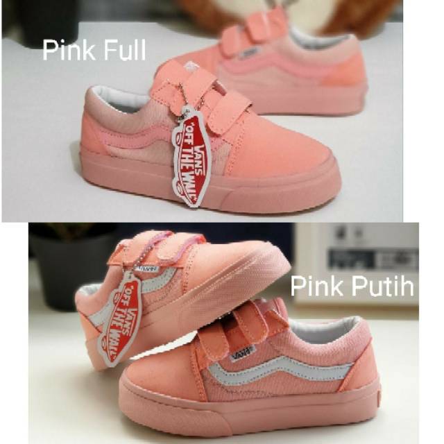 pink velcro vans