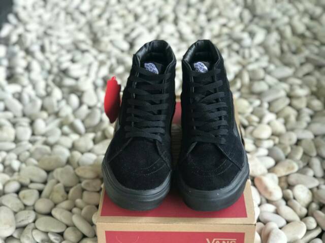 OBRAL VANS PREMIUM SK8 HIGH FULL BLACK WAFFLE DT