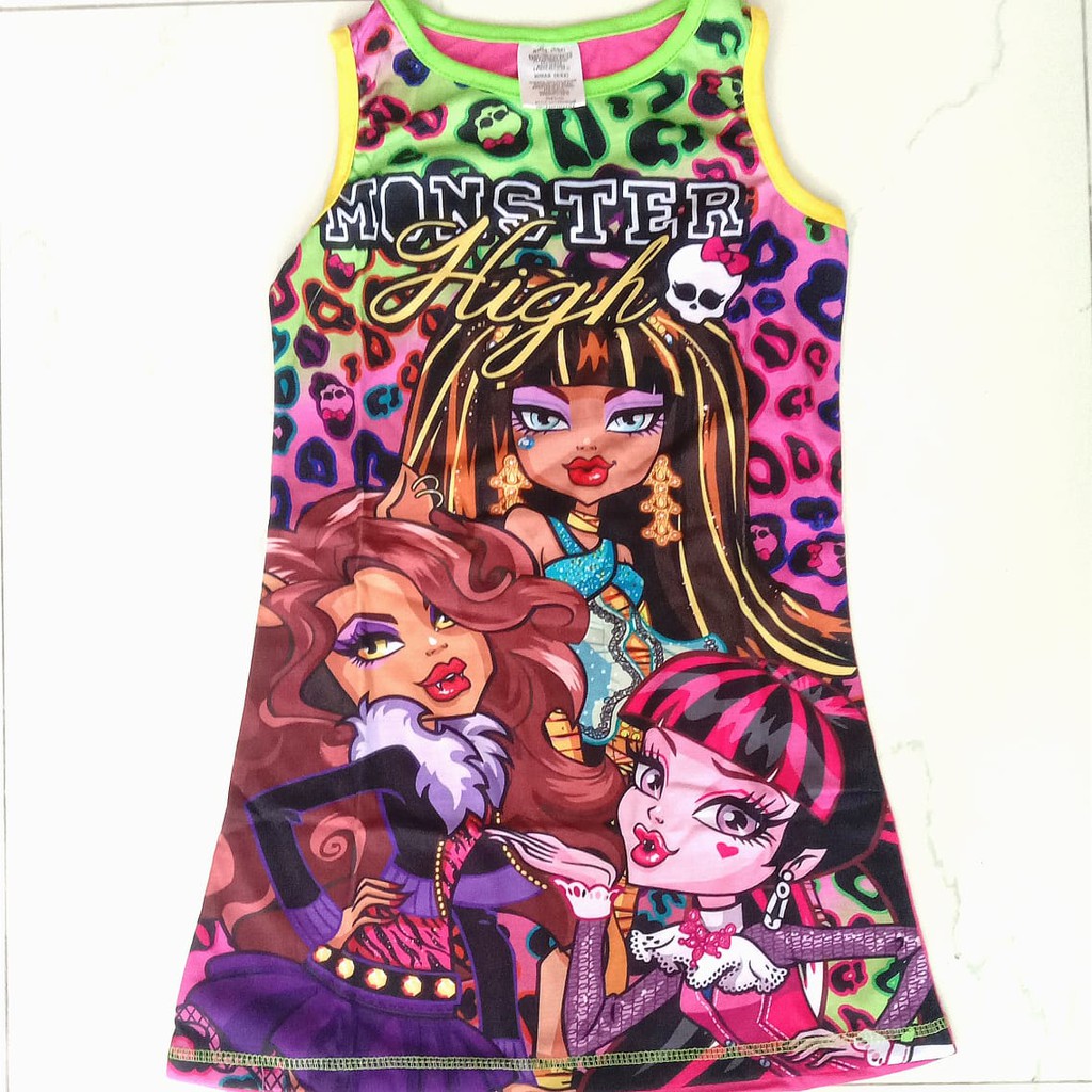 Dress monster high kartun daster ori import baju kaos monster high