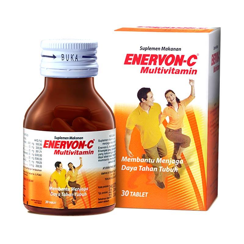 ENERVON C Isi 30 Tablet Multivitamin Vitamin C Menjaga Daya Tahan Tubuh Botol