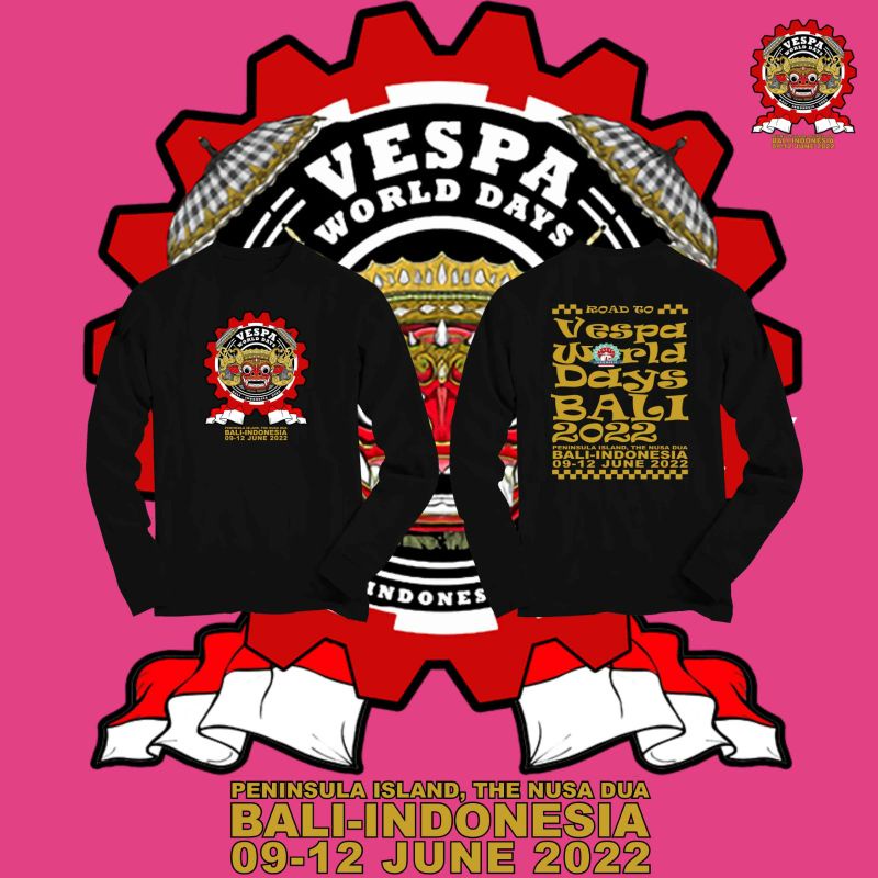 kaos katun lengan panjang // vespa  //