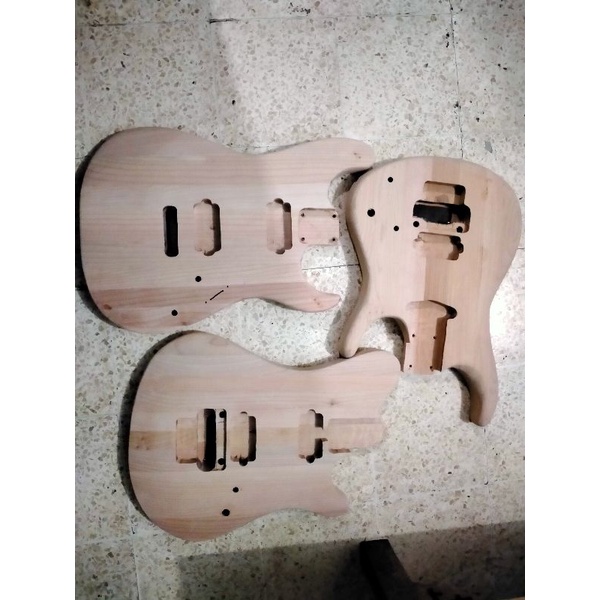 Body gitar custom mentahan