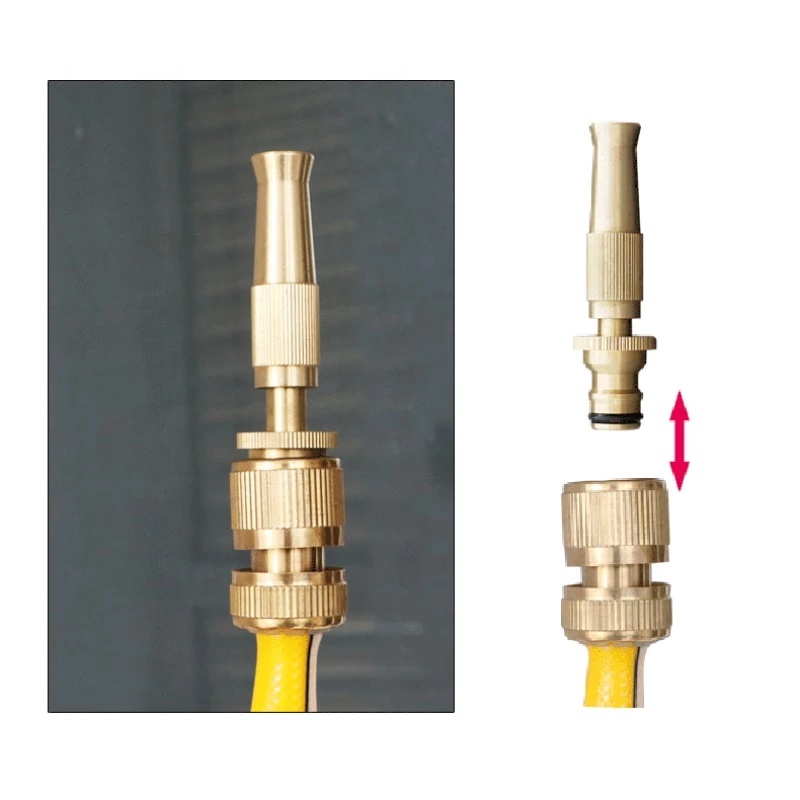 Nozzle Coupling Tekanan Tinggi Bahan Kuningan Untuk Penyiraman Taman / Cuci Mobil