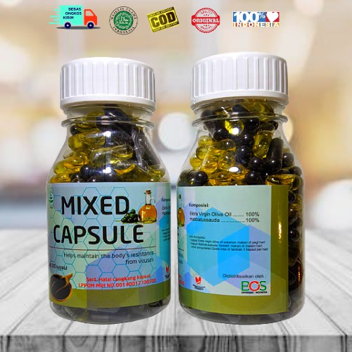 Capsule Mixed  (100 Virgin Olive Oil &amp; 100 Habbatussauda) ORIGINAL.