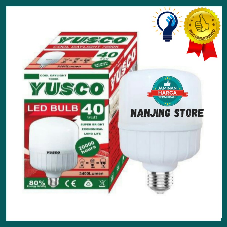 Lampu Bohlam Yusco T LED 40 Watt Murah / Lampu Bohlam Yusco Termurah