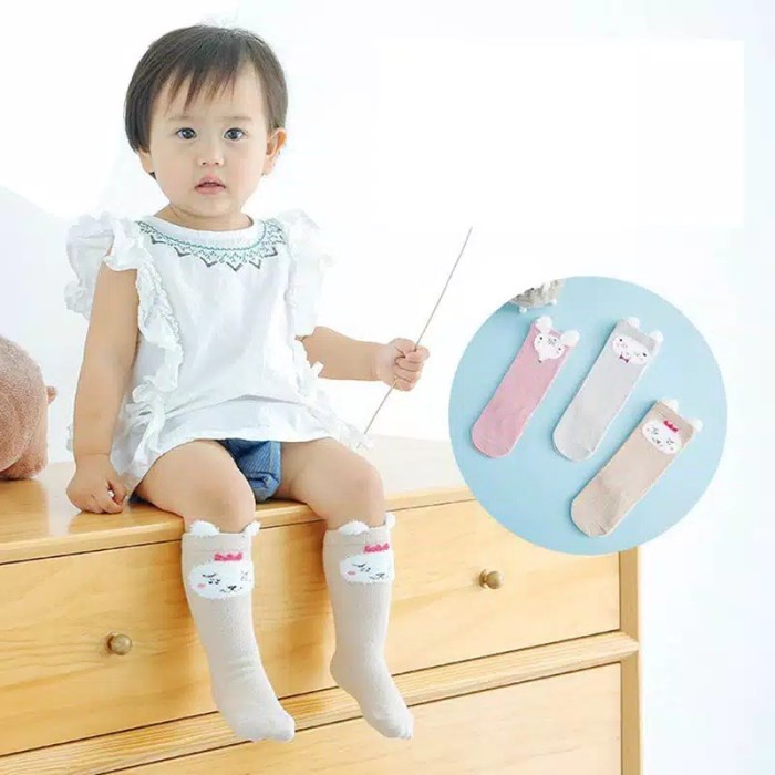 kaos kaki anak bahan katun lembut hangat motif kartun hewan