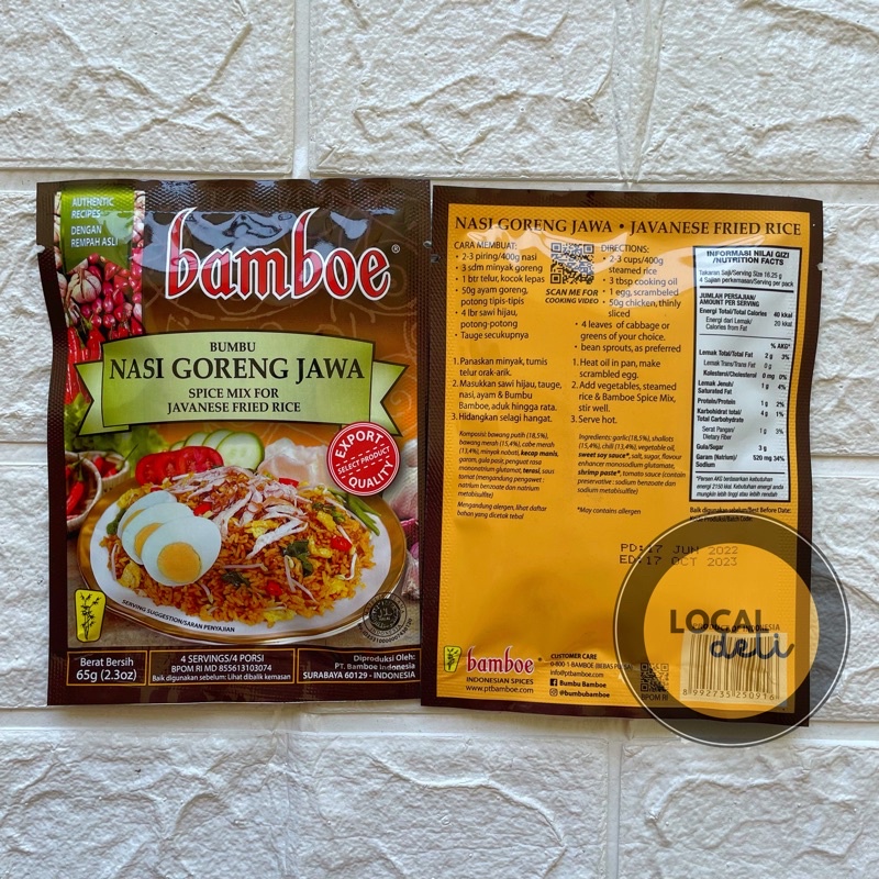 Jual Bamboe Bumbu Nasi Goreng Jawa Bumbu Instant Bamboe Nasi Goreng Jawa Shopee Indonesia