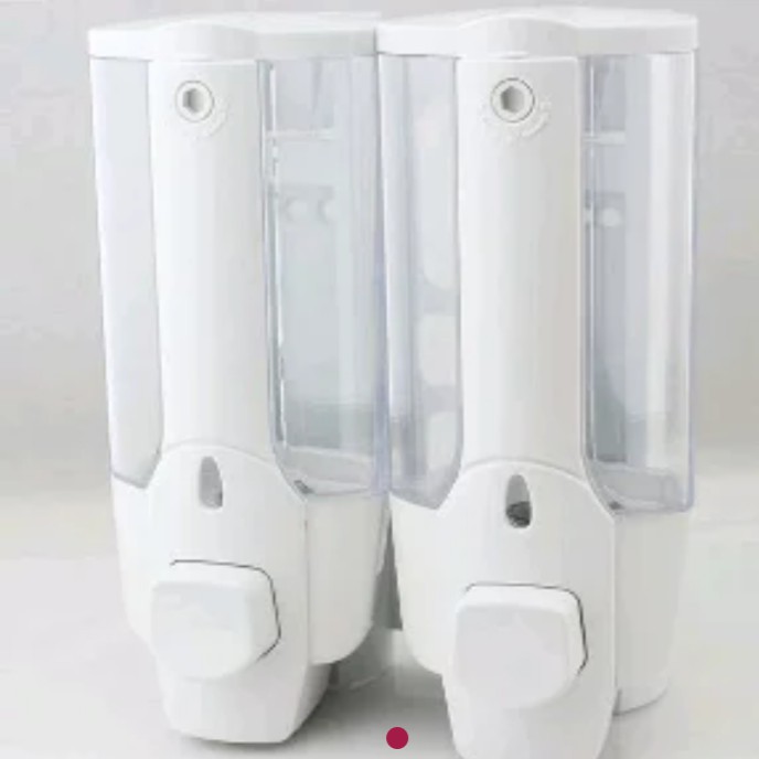 [DS02] Dispenser Sabun Cair Double Tabung / Tempat Sabun Cair 2 Tabung