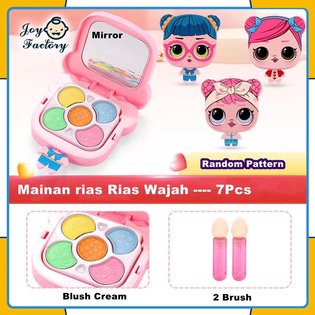 Mainan rias Rias Wajah untuk anak perempuan, kosmetik bayi non-toksik Kosmetik bayi, lipstik, perona mata, perona pipi, cat kuku, Kotak rias 22 IN 1 Bahan yang larut dalam air