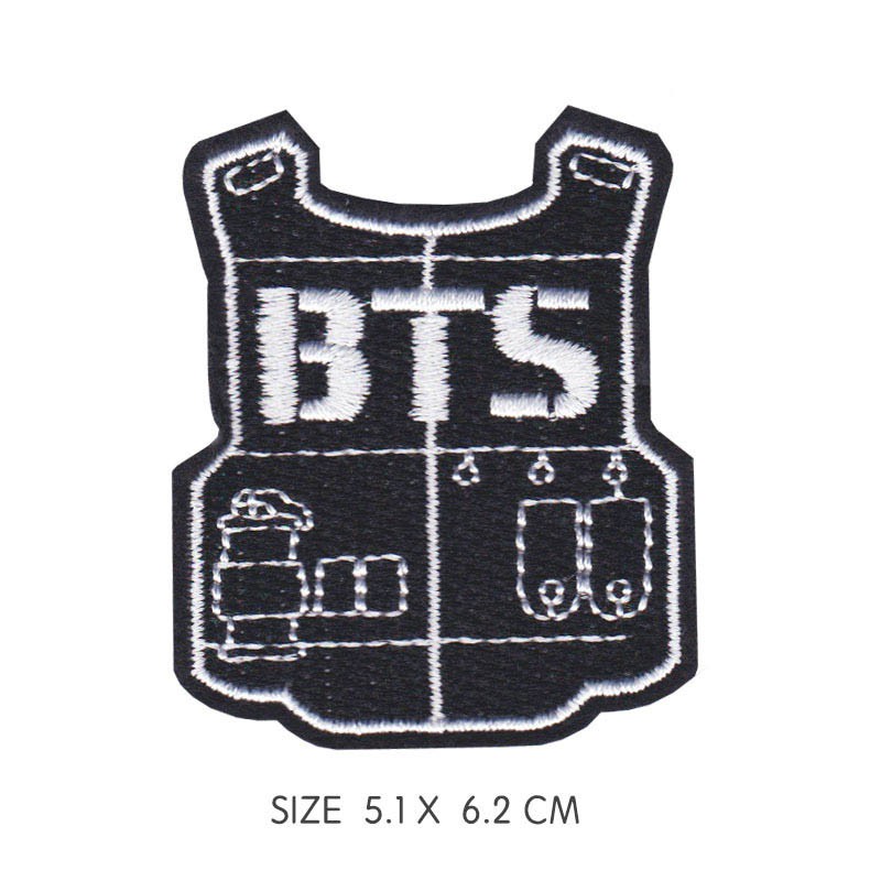 【CT】KPOP BTS bt21 Patch Bordir Kain untuk Aplikasi Pakaian #KP 49