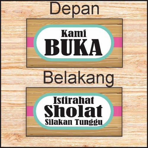 HIASAN DINDING SIGN Hiasan Toko Buka Istirahat Sholat Papan Toko Buka Istirahat Sholat Sign Buka