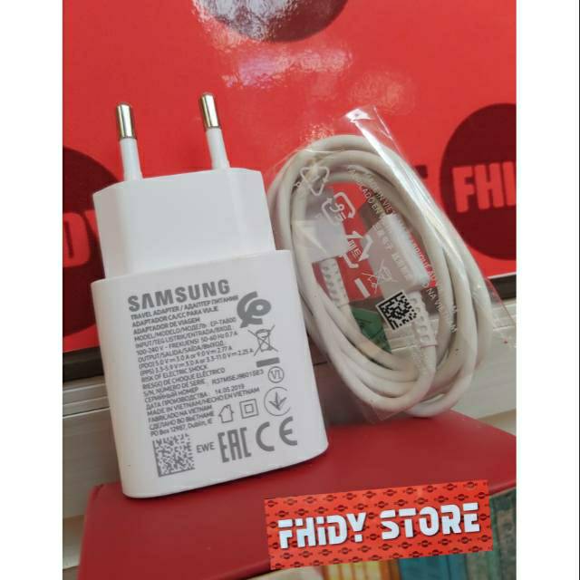 Charger Samsung  C To C  Ori Bawaan 25Watt For A70 | A71 | A80 | Note 10