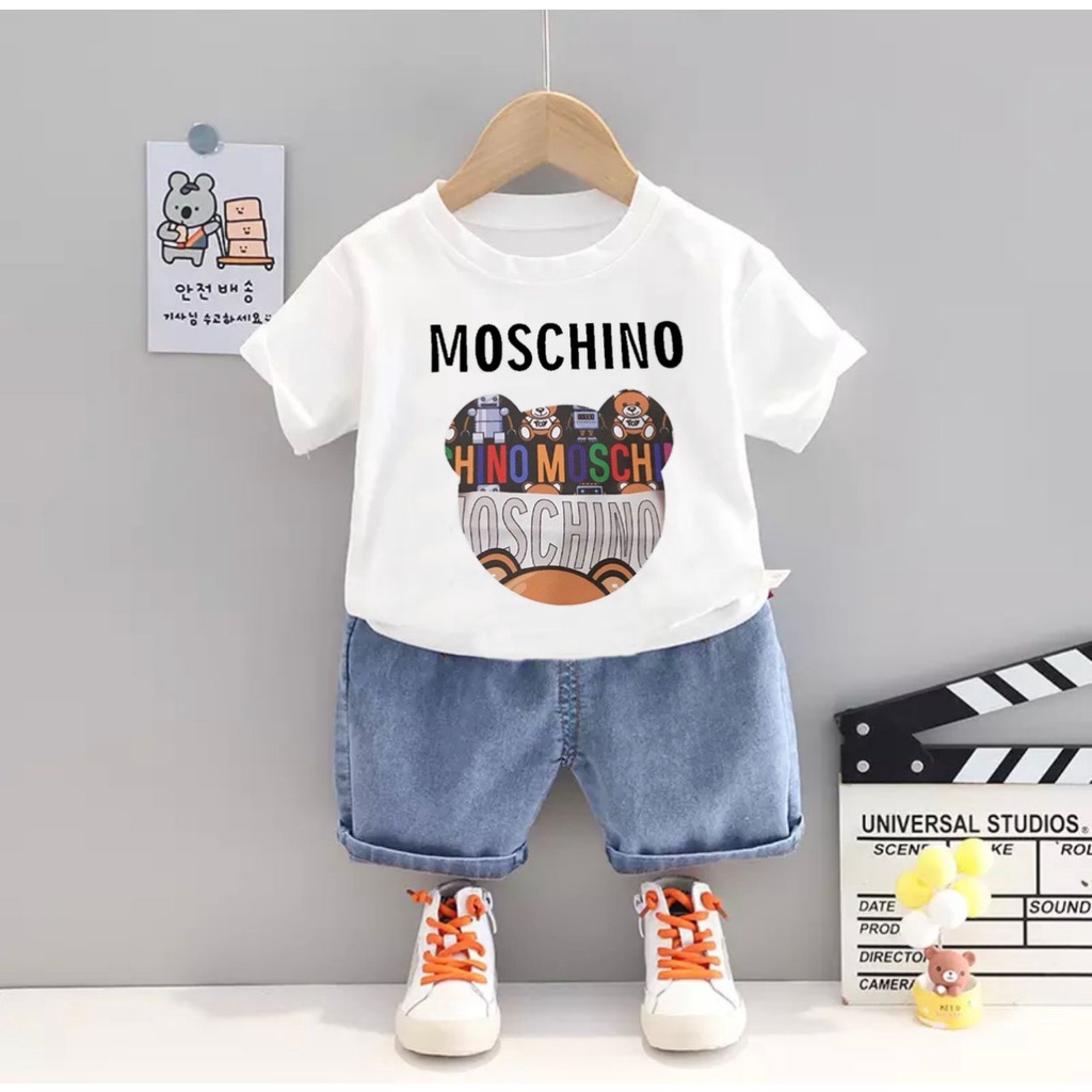 SETELAN ANAK FASHION ANAK MOTIF MOSCHINOO DENIM / SETELAN ANAK FASHION ANAK SEHARI-HARI / SETELAN ANAK FASHION ANAK USIA 6BULAN -5 TAHUN / SETELAN ANAK FASHION ANAK LAKI-LAKI / SETELAN ANAK FASHION ANAK TERBARU / SETELAN ANAK FASHION ANAK TRANDY