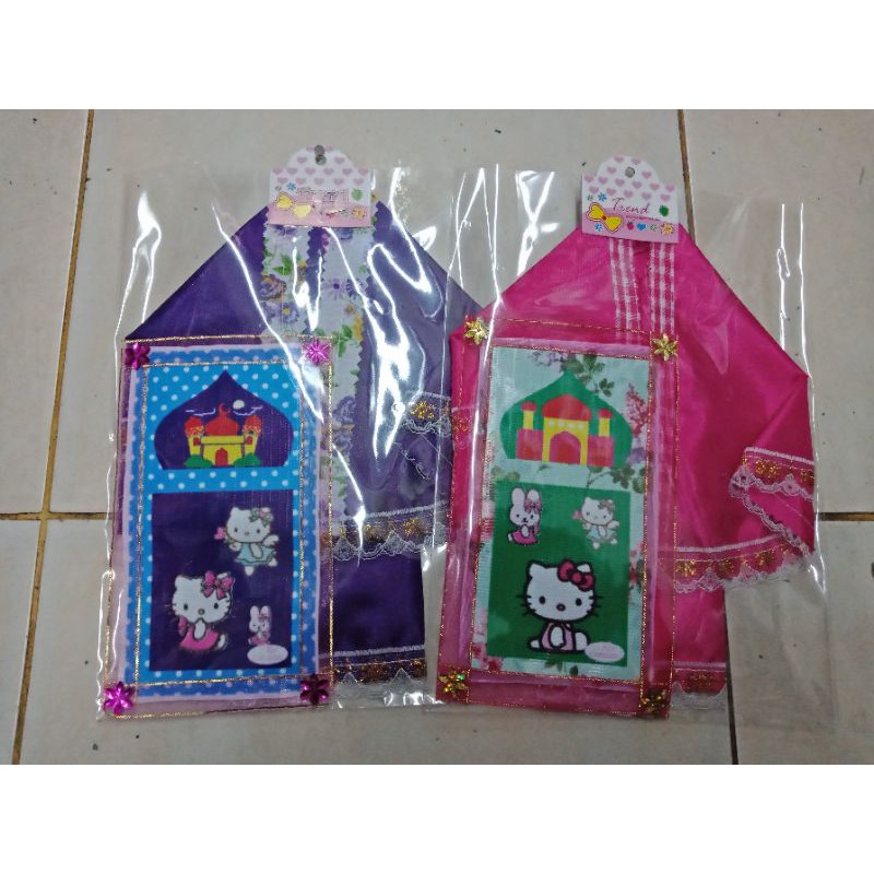 mukenah + sajadah barbie