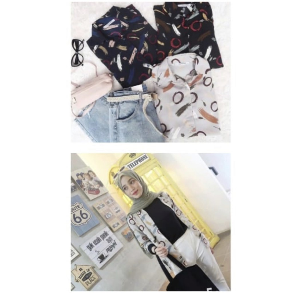 PROMO SERBA 10.000-ISYANA BLOUSE NAVY