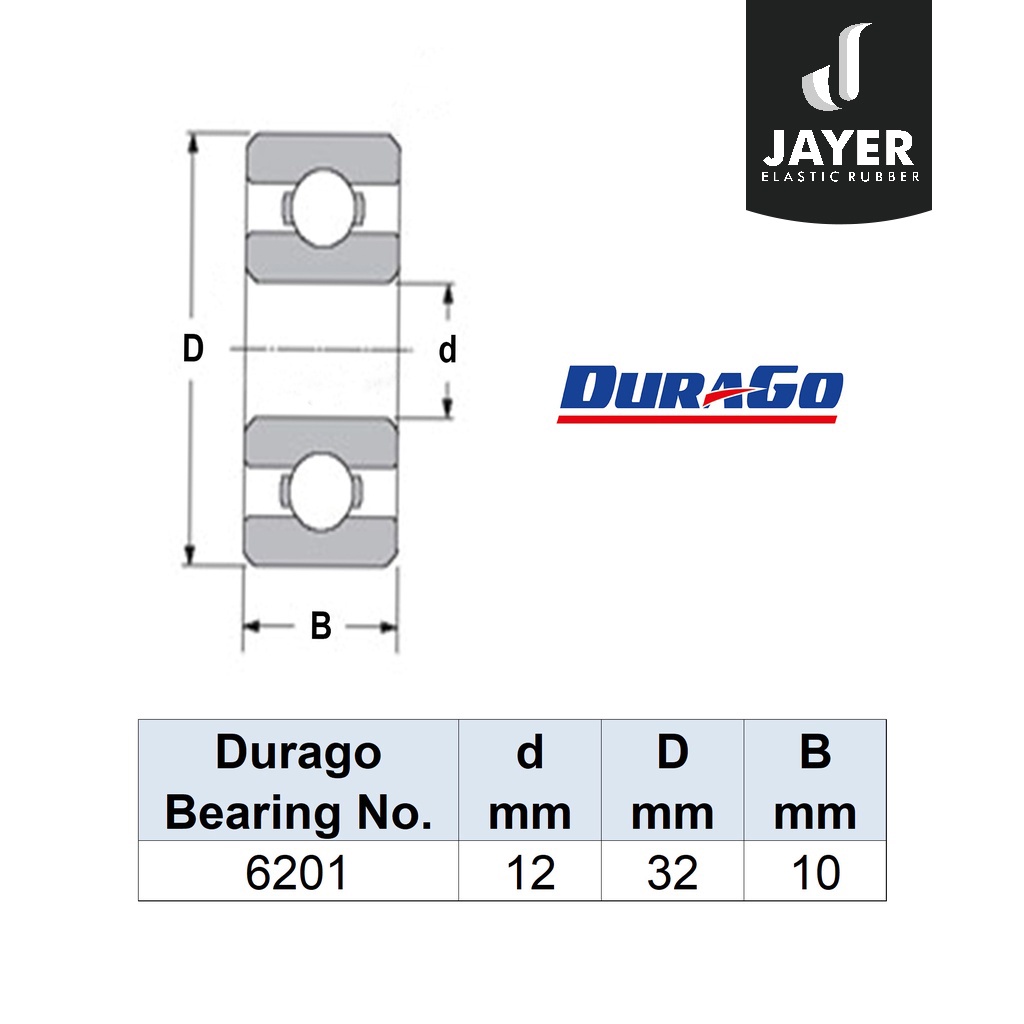 Bering Lahar 6201 Durago standart USA Bearing Bantalan Roda Motor Murah Berkualitas