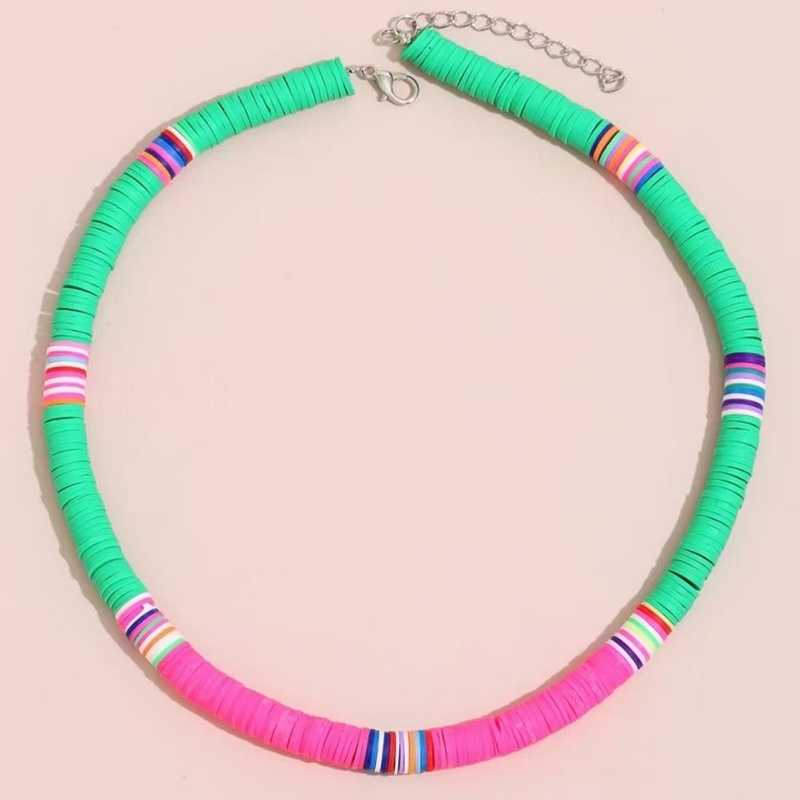 Spacer Bahan Tanah Liat Lembut Warna-Warni Ukuran 38cm/6mm Untuk Membuat Kalung Dan Gelang