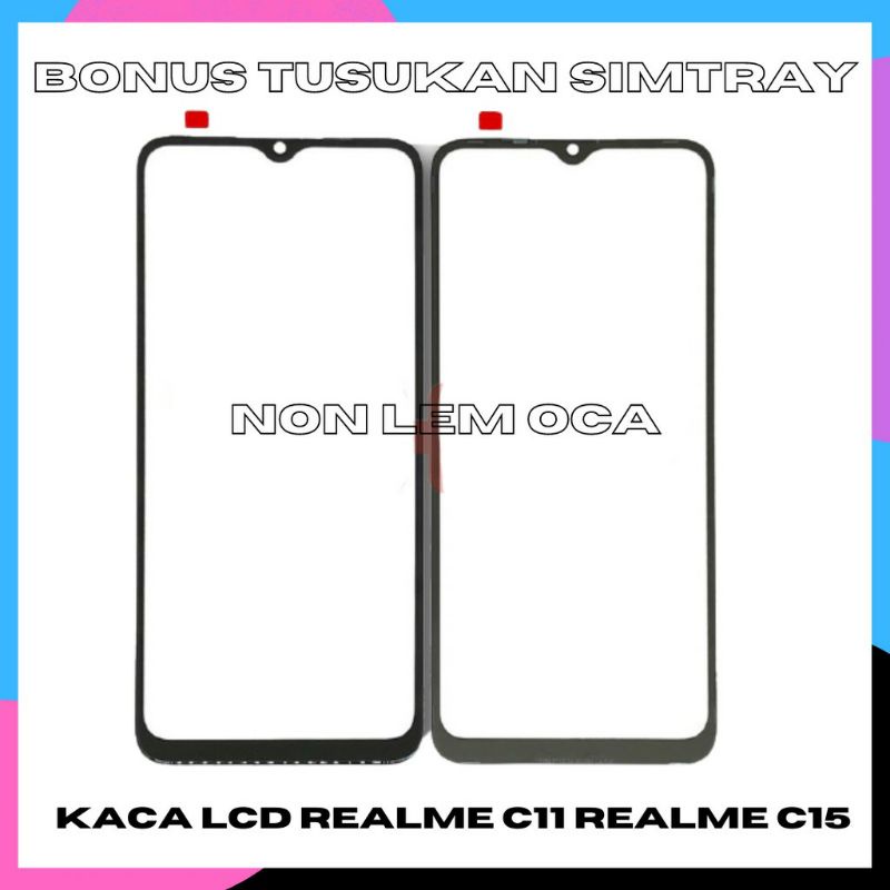 Touchscreen Tc Ts Kaca Depan Glass Oca Kaca  LCD REALME C11 REALME C15 Original