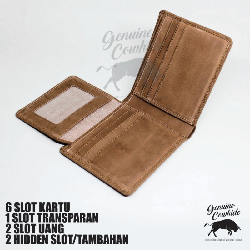 Dompet Pria Kulit Asli Jenis Crazy Horse Leather Full Kulit