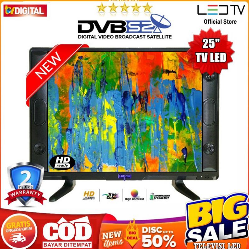 BIG SALE TV LED 25 INCH DIGITAL/ANALOG GARANSI 1 TAHUN