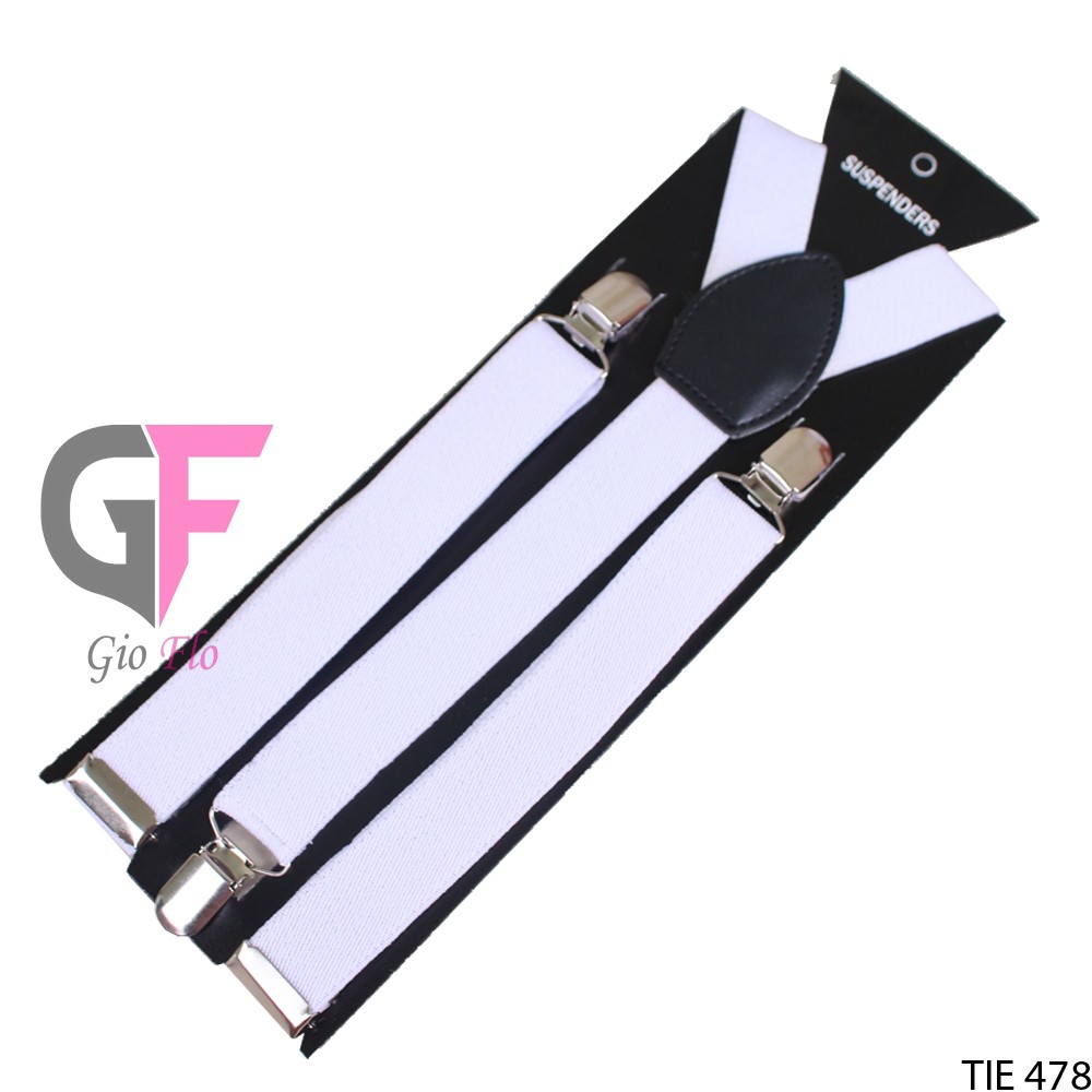 GIOFLO Aksesoris Fashion Dasi Suspender Pria White / TIE 478