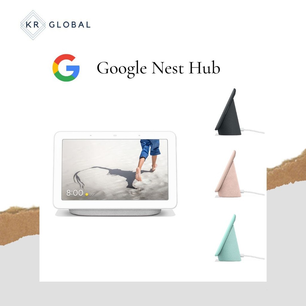 Google Nest Hub 2 dengan Google Assistant (Chalk/Charcoal)
