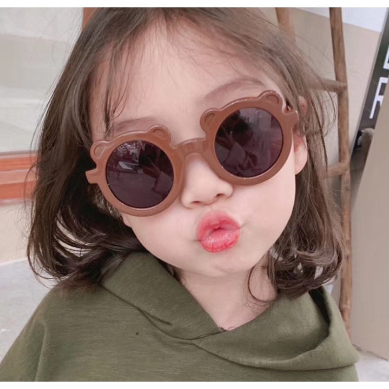 Kacamata Anak Tren Baru Fashion Anak Terbaru Anti Silau Sinar Matahari High Quality / Kacamata Bayi Fashion Viral/ Kacamata Anti Ultraviolet Sun Glasses / Kaca Mata Fashion Anak Baru Bingkai Telinga Kucing Bulat Kartun Bayi-2