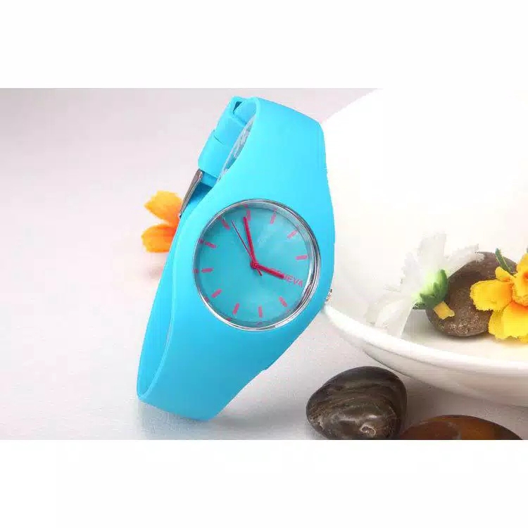 Jam Tangan Wanita Fashion Angka Strap Rubber