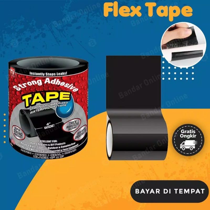 Flex Tape Isolasi Ajaib-Lakban Anti Bocor Super Kuat