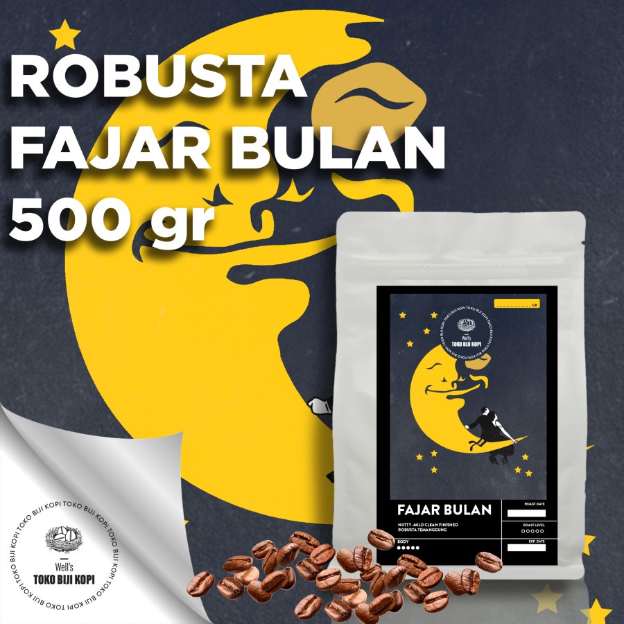 

KOPI FULL ROBUSTA LAMPUNG FAJAR BULAN - 500 GRAM - BIJI
