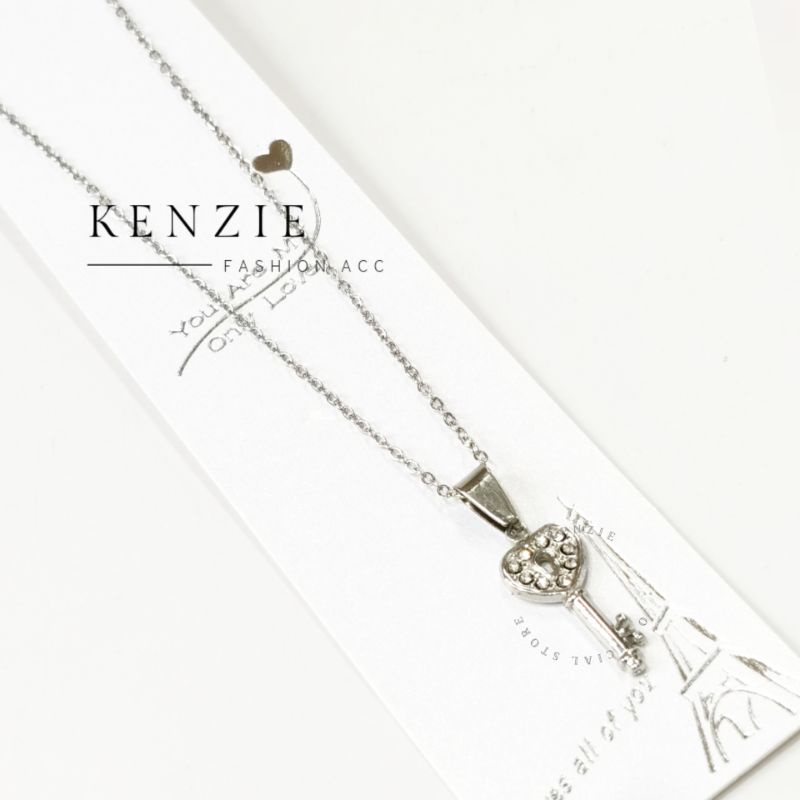 Kalung Fashion Chain x Necklace Silver Kalung Titanium Steel