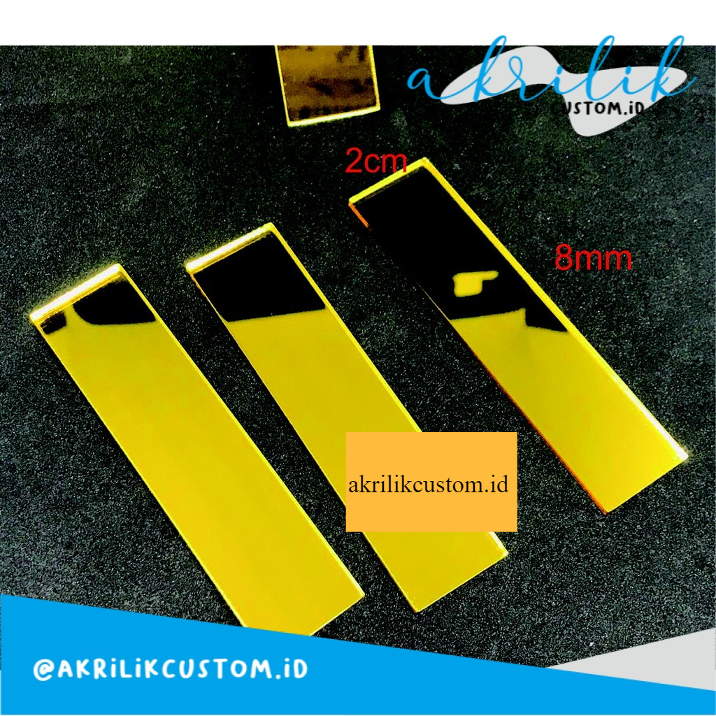 

Bahan Akrilik Papan Nama Dada Acrylic Nametag mirror acrylic gold 2mm