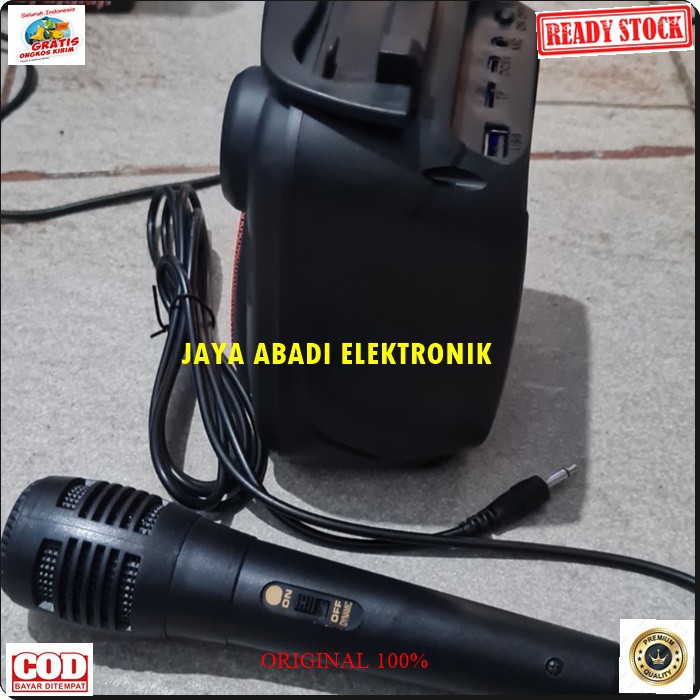 J366 SPEAKER BLUETOOTH MIC KARAOKE WIRELESS BLUETOT SUPER BASS SPK MINI VOCAL VOKAL SOUND SISTEM SYSTEM SUARA SPIKER MP3 USB RADIO AUDIO MUSIC MUSIK DIGITAL AKTIF PORTABLE PENGERAS CAS CASAN BATERAI HIFI MICROPHONE BONUS MIC KARAOKE BISA PAKE BLUETOOT