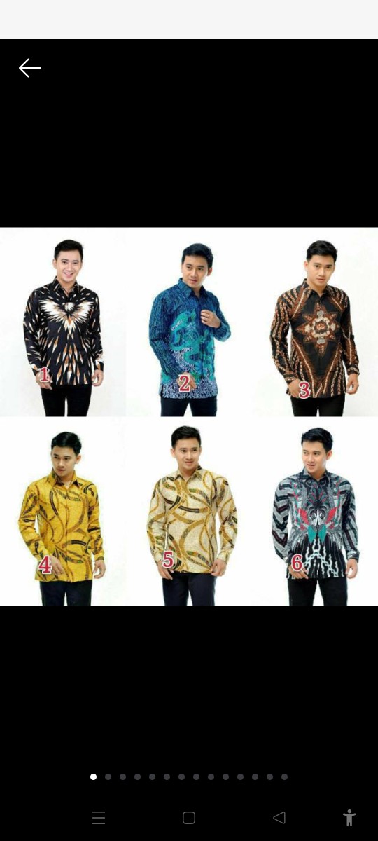 Kemeja Batik Pria Ppbtk07 Modern Lengan Panjang Casual Modis Trendy Masa Kini M L Xl Asli Pekalongan