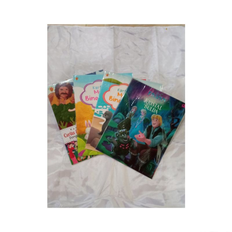 Paket Buku Cerita Bergambar/Buku Anak-anak/Buku Cerita Anak - Isi 4 buku