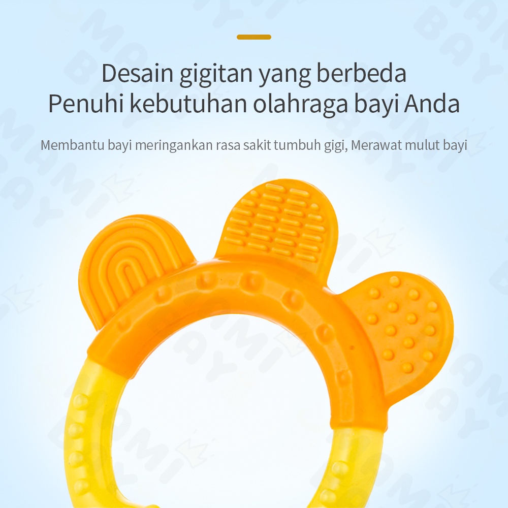 OKEYI Teether untuk bayi mainan gigitan bayi bahan silikon BPA free