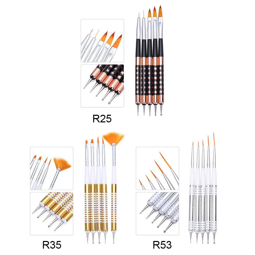 2 In 1 Pen Dotting Gel UV Dua Sisi Untuk Nail Art