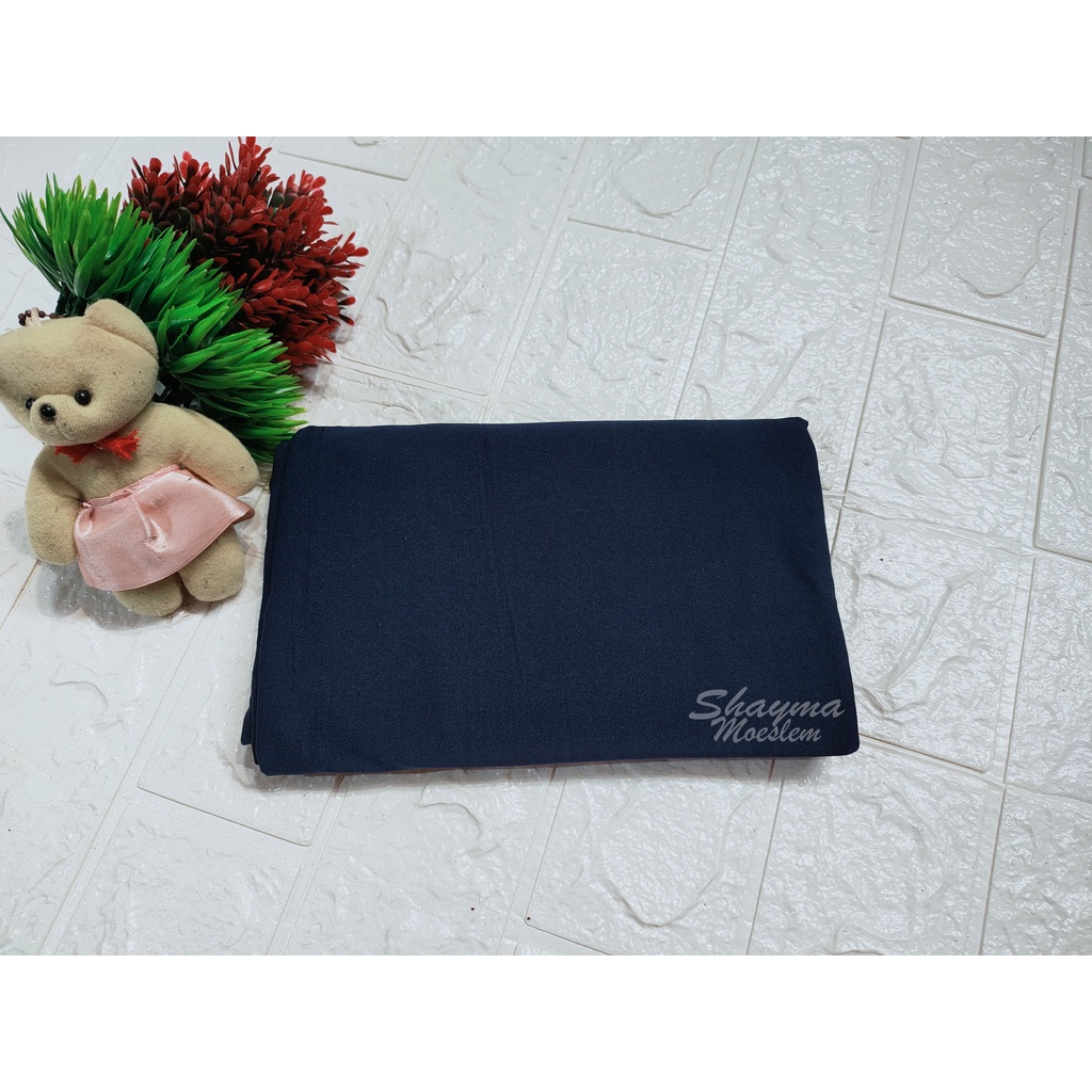 Pashmina Jersey Malay Shawl Panjang 180x75cm / Pasmina Bahan Jersey-PASH JERSEY NAVY