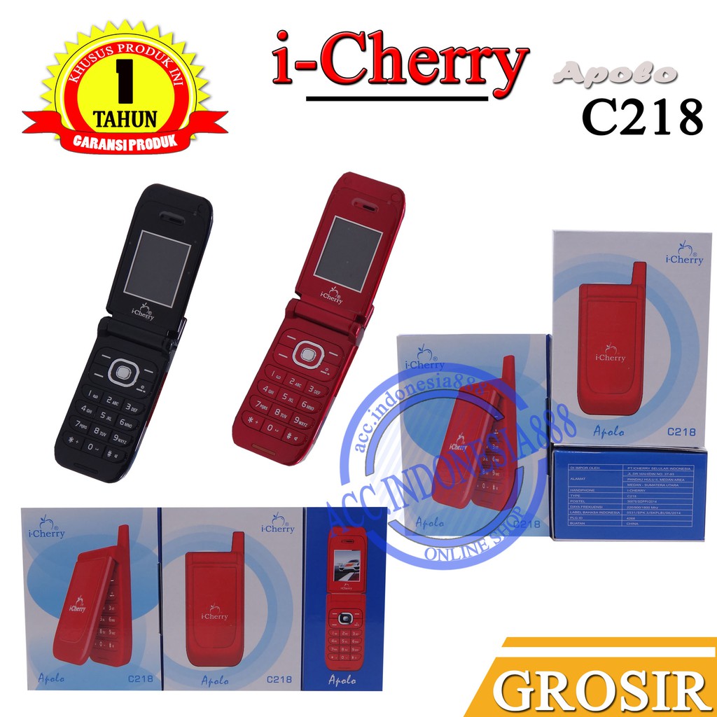 HP iCherry C218 Apolo Flip 1.8" | GARANSI 1 TAHUN