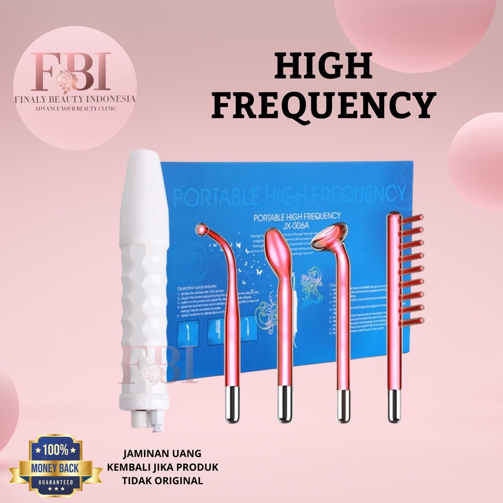 Alat Hf Facial Portable Alat High Frequency Facial Hf frekuensi 4 fungsi Alat facial