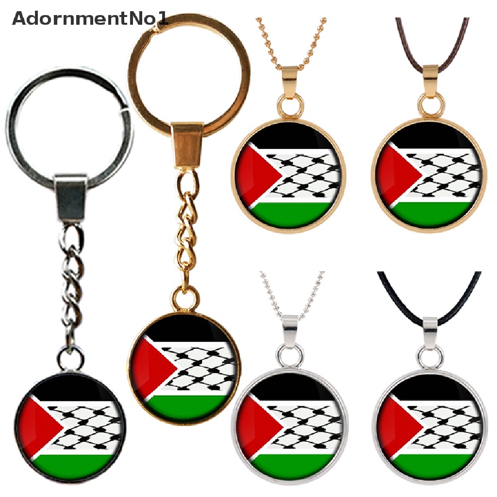 (AdornmentNo1) Kalung Rantai Dengan Liontin Peta Palestine Untuk Unisex / Pria / Wanita