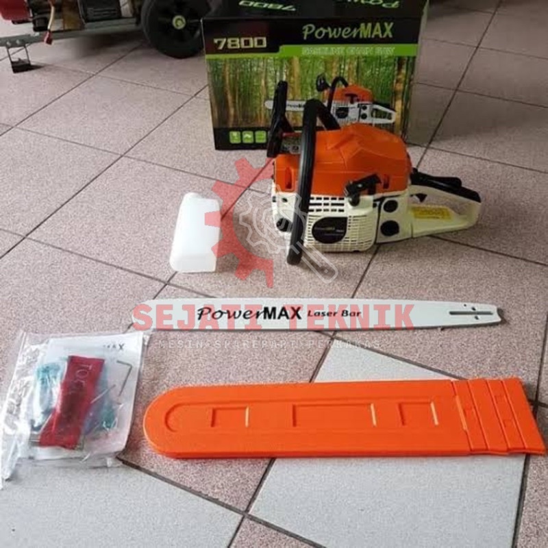 mesin gergaji kayu senso kecil chainsaw mini 22 inci powermax 7800
