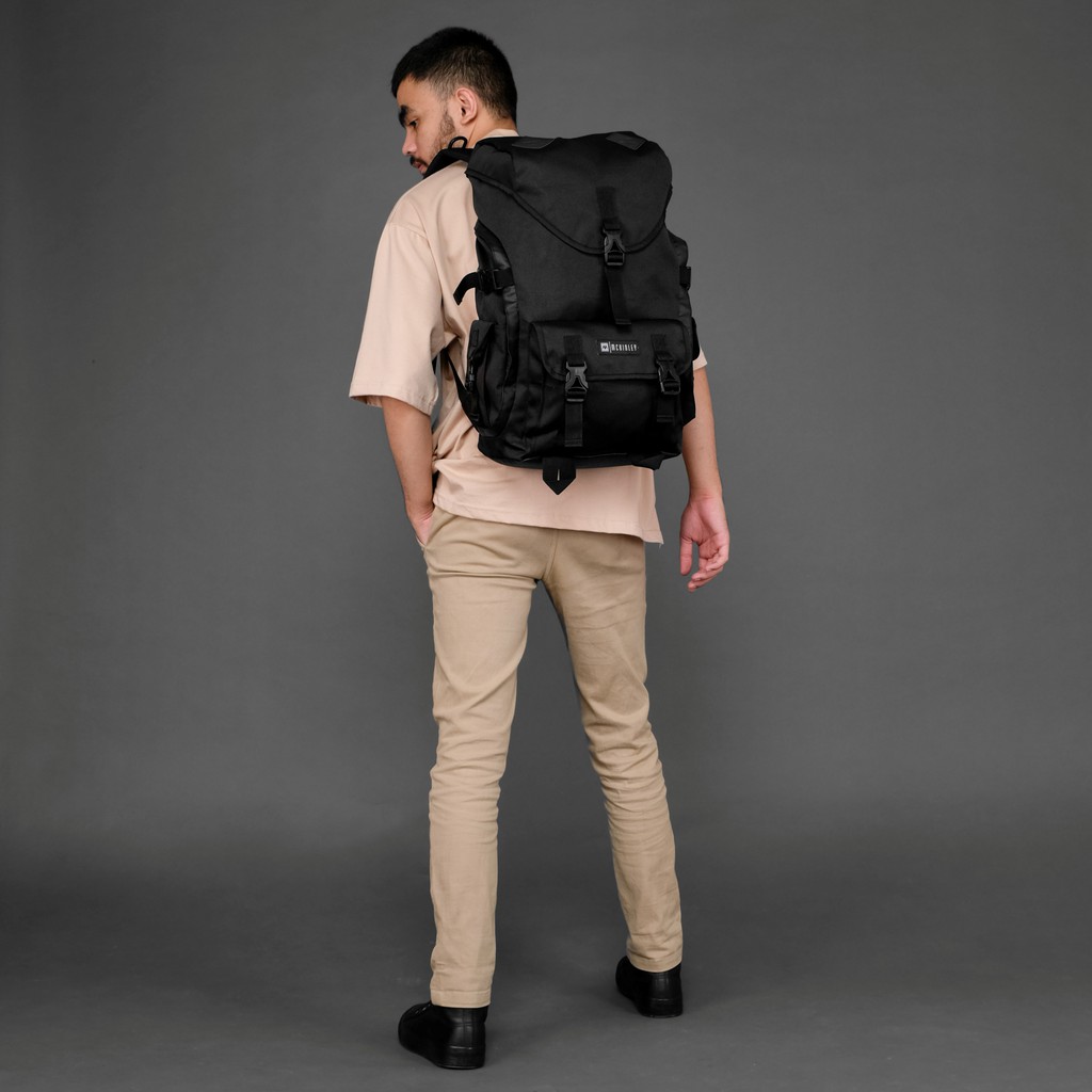 Muller Black | Ransel Tas Punggung Original Pria Wanita Kuliah Sekolah Backpack | FORIND McKinley