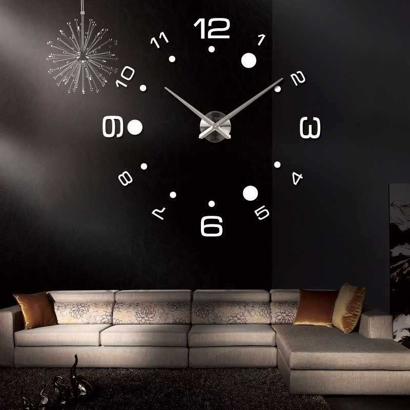 (BISA COD) RVOSTR Jam Dinding Besar DIY Giant Wall Clock Arcylic 100cm - DIY-204