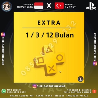 Play Station PS Plus + EXTRA (1/3/12 Bulan) - INDONESIA X TURKEY