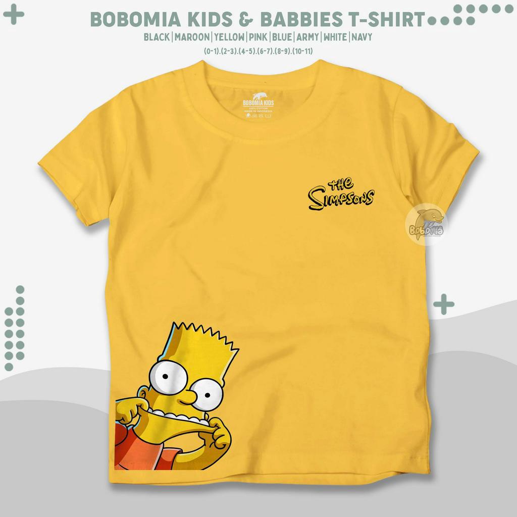 Bobomia Kaos Anak The Simpsons Bart Simpson Serial Kartun - Baju Distro Anak Laki-Laki Perempuan (0-