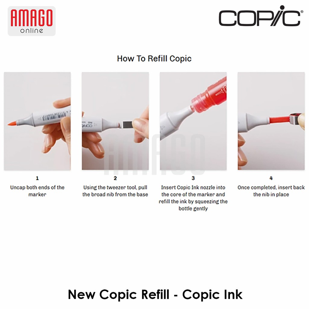 COPIC Ink Refill - Tinta Isi Ulang Copic Model Baru - 12 ml - Harga Satuan - Warna Tulis di Catatan