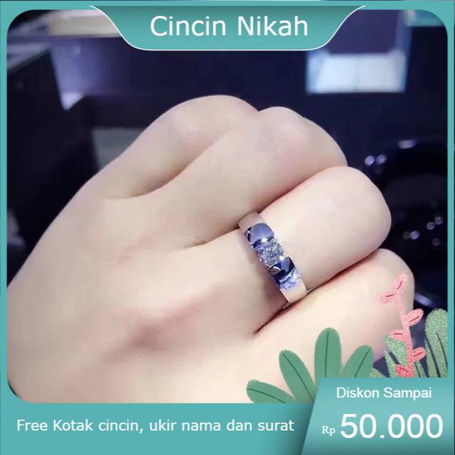 CINCIN PRIA BERKELAS | CINCIN COWOK ASLI PERAK SILVER 925