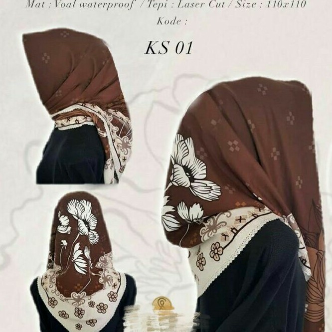 SEGIEMPAT MALAICA PRINT WATERPROOF / SEGIEMPAT WATERPROOF LC / HIJAB WATERPROOF MURAH